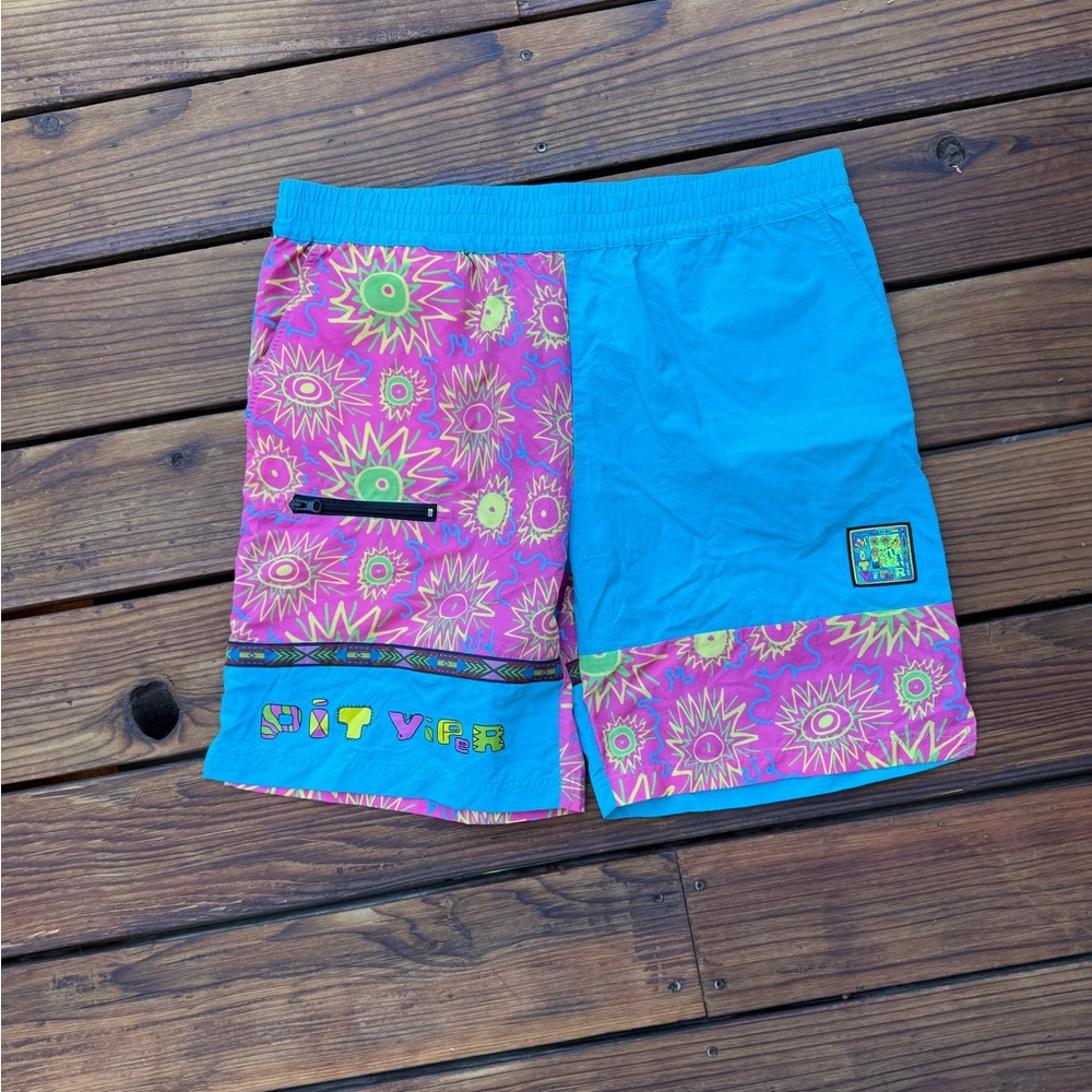 Pit Viper Pink and Blue Hybrid Shorts